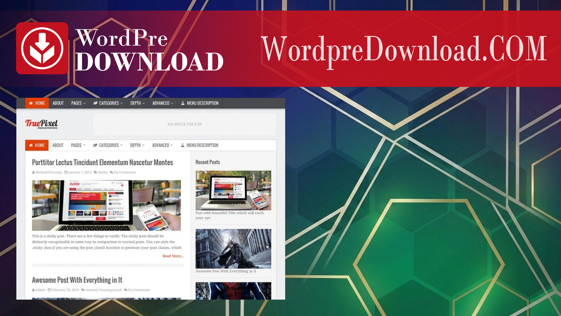 MyThemeShop TruePixel WordPress Theme - WordpreDownload.COM