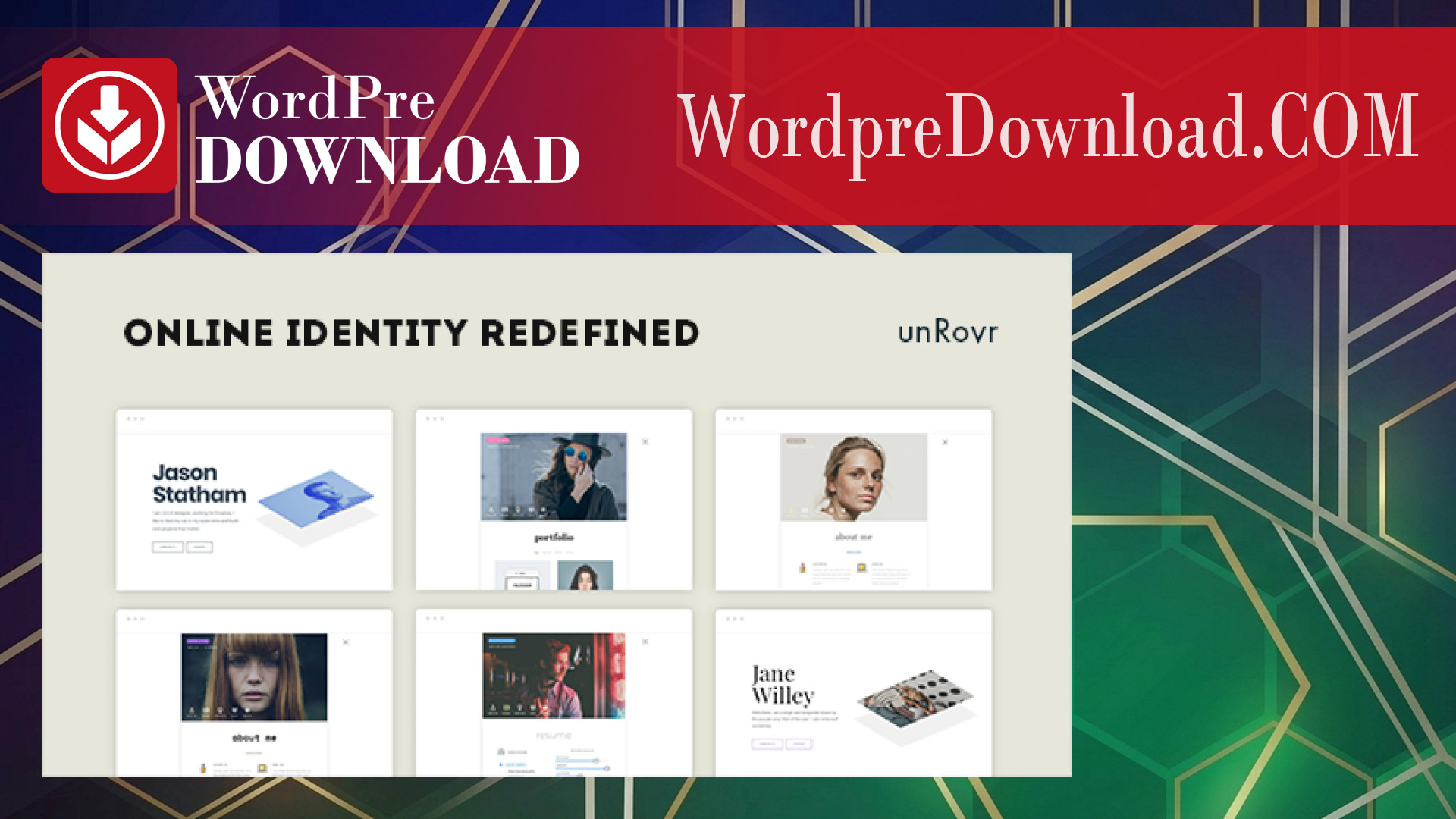 UnRovr – Animated VCard And Resume WordPress Theme - WordpreDownload.COM